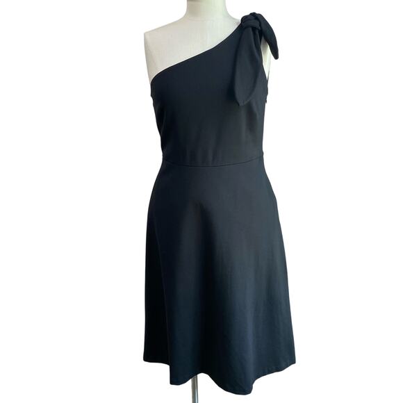 Banana Republic Womens One Shoulder Ponte Fit and Flare Dress Size 6 - Picture 2 of 16